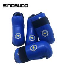 Full Set ITF Taekwondo Gloves Foot Ankle Protector High Quality PU Leather Gloves Martial Arts Karate Training Protector 2024 - buy cheap