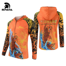 Spata nova roupa para pesca e esporte, camiseta com proteção solar uv respirável e drenante para pesca e esportes ao ar livre 2024 - compre barato