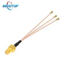 Cable de extensión de antena WIFI, Triple conector hembra de 3 vías, SMA hembra a 3 u.FL IPX IPEX1, RG178 Pigtail, 10 unids/lote 2024 - compra barato