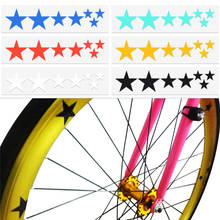 2/5 Sheets Fluorescent Mountain Bicycle Reflective Stickers Frame Wheel Rim Reflective Decal Sticker Outdoor Cycling Accessories 2024 - buy cheap