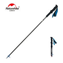 Naturehike-bastón de 4 secciones de carbono, bastones de Trekking plegables ultraligeros, para senderismo al aire libre, 150-170g 2024 - compra barato