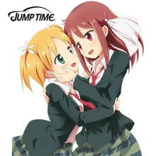 JumpTime-pegatinas de vinilo para coche, calcomanía para ventana, limpiaparabrisas, puerta trasera, Super bonito, Sakura Trick, Anime, 13cm x 11cm 2024 - compra barato