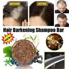 Novo polygonum essência cabelo escurecimento shampoo barra sabão natural orgânico fórmula suave shampoo cabelo cinza cabelo reverso limpeza do cabelo 2024 - compre barato