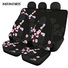 INSTANTARTS Fashion Blossoms Print Universal Car Front&Rear Seat Covers Heavy-Duty Vehicle Seat Cushion Soft Car Seat Cushion 2024 - buy cheap