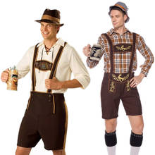 Fantasia oktoberfestiva masculina, conjunto de fantasia de festa de halloween para homens adultos, fabricante de cerveja alemã 2024 - compre barato