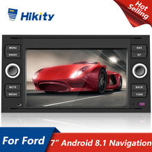 Hikity-Radio Multimedia con GPS para coche, Radio con reproductor, 2 Din, 7 pulgadas, estéreo, Mirror LInk, Wifi, para Ford Focus 2, Mondeo C Max, Kuga, Fiesta 2024 - compra barato