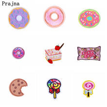 Parche de Donuts de comida para coser, parches para planchar en la ropa, parches bordados de dibujos animados para ropa, apliques, camiseta, chaqueta, decoración DIY 2024 - compra barato