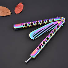 New Stainless  Steel Folding Practice Butterfly Knife Fbutterfly Comb Olding Knife Butterfly Training Knife  Dull Tool No Edge 2024 - buy cheap