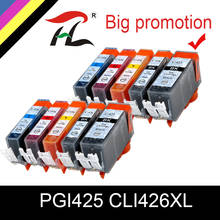 HTL 2 комплекта PGI425 CLI426 чернильный картридж для Canon 425XL 426XL совместимый для Canon PIXMA MG8140 6140 5240 IP4840 IX6540 MX884 2024 - купить недорого