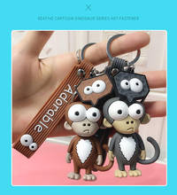 Popular Ugly Cute Big Eye Bull Keychains Cute Elephant Key Chain Silicone Cartoon Animal Keyring Bag Pendant Pendant 2024 - buy cheap