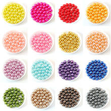 100 unids/lote de cuentas redondas de perlas de imitación de ABS, para hacer joyas, 4, 6, 8, 10 y 12MM 2024 - compra barato