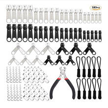 Meetee 5# Nylon Zipper Repair Kit Replacement Zippers Installation Tools for Bags Tents Luggage Quilt Cover Zip Pull Tab Sewing 2024 - buy cheap
