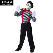 new Carnival French burlesque comedy stage show actor Birthday Fashion Party Costume Cosplay Striped top Bib short for Adult 2024 - купить недорого