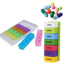 28 Slot Pill box For Medicines Weekly 7 Days Colorful Storage Organizer Case Drugs Capsule Medicine Splitter Pastillero Pill Box 2024 - buy cheap