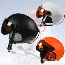 Capacete de neve para homens e mulheres, equipamentos de segurança e proteção de cabeça moldados integralmente para esportes ao inverno, ciclismo, snowboard e capacete ao ar livre 2024 - compre barato