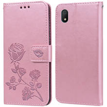 Luxury Leather Flip Book Case for Alcatel 1B 2020 Rose Flower Wallet Stand Case Phone Cover Bag 2024 - buy cheap