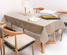 Variedade geométrica decorativa toalha de mesa de linho à prova doilágua oilproof grosso retangular casamento jantar mesa de chá cobrir pano 2024 - compre barato