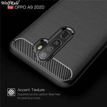 Caso para oppo a5 2020 caso à prova de choque amortecedor tpu fibra carbono capa para oppo a5 2020 caso do telefone para oppo a5 2020 a9 2020 fundas 2024 - compre barato