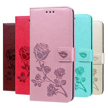 Розовый кожаный чехол-бумажник для ASUS ZenFone 3 4 5 Max Pro Plus M1 ZB602KL ZB570TL ZB555KL Live L1 ZA550KL GO ZC520KL ZB501 2024 - купить недорого
