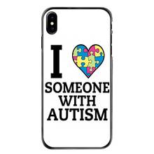 For iPhone 11 Pro iPod Touch 4 4S 5 5S 5C SE 6 6S 7 8 Plus X XR XS MAX I Love Someone With Autism Accessories Phone Shell Cover 2024 - buy cheap