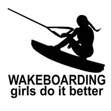 Personalized Car Sticker Accessories Waterproof Wakeboarding Girls Do It Bette Car Window Body Decorative PVC 15cm X 15cm 2024 - buy cheap