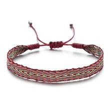 ZMZY Boho Color Handmade Woven Thread Wrap Bracelet Simple Rope Knot Braided Friendship Bracelets for Men Women Girls Beach 2024 - buy cheap