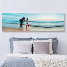 Nordic Wall Art Painting Home Decor Romantic Lover Sunrise Sea Beach Landscape Canvas Painting Picture Sea Wave Art Print Poster 2024 - buy cheap