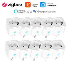 Tuya ZigBee Smart 16A EU Plug Power Monitor Timer Socket Remote Control Automation,Compatible Alexa Google Home,Need Gateway 2024 - buy cheap