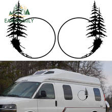 EARLFAMILY 2x пальмовое дерево (по одному для каждой стороны) Автомобильные наклейки Camper Van RV трейлер грузовик мотор домашний виниловый Графический комплект виниловые наклейки 2024 - купить недорого