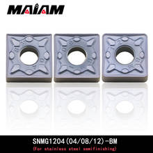 Snmg inserções quadradas de ferramentas para torno, snmg120404 snmg120408 snmg120412 bm, msrnr msrn, ferramentas de barra de torno de metal para aço inoxidável 2024 - compre barato