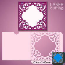Metal Cutting Dies square lace frame new for decor card DIY Scrapbooking stencil Paper Album template Dies 103*105mm 2024 - buy cheap