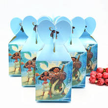 6pcs/set Funny Moana Party Supplies Paper Candy Box Kids Birthday Decoration Baby Shower Moana Paper Box Party Favors 2024 - buy cheap