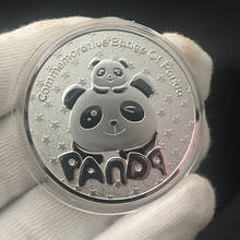 Baobao-Panda grande de China, Colección conmemorativa, regalo de arte, oso blanco y negro, moneda de desafío, oro 2024 - compra barato