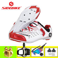SIDEBIKE road cycling shoes for men ultralight bicycle sneakers add SPD-SL self-locking professional outdoor riding bike shoes 2024 - buy cheap