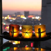Gold Glass Candle Nordic Candlestick Cup Aroma Crushed Tealight Candle Holder for Wedding Party Bar Home Decoration 2024 - buy cheap