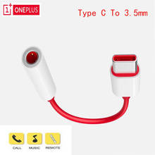 Adaptador original para fone de ouvido oneplus, cabo conversor tipo-c para 3.5mm para one plus 1 + 6t 7 7pro 7t 2024 - compre barato