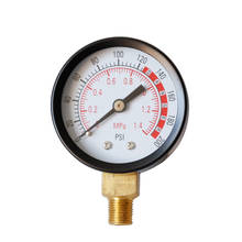 Dial de 52mm/2 pulgadas, 0-200 PSI, indicador de presión de aire de 1/8 pulgadas NPT, montaje inferior de 0-1,4 Mpa, repuesto de instrumentos de medición de presión 2024 - compra barato