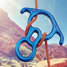 50KN Rescue 8 Shape Aluminum Climbing Ring Rope Descender Gear Belay Device Downhill Eight Rings for Rock Climbing Aerial Yoga 2024 - buy cheap