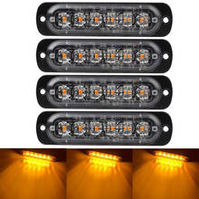 4 PCS Emergency Warning Lights for Car Trucks Emergency Beacon Warning Hazard Flash Strobe Light 6 LED Surface Mount Waterproof 2024 - buy cheap