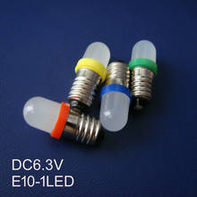 Luz led esmerilada de alta calidad DC6.3V E10, E10 6V, luz E10 6,3 V, Bombilla E10 6,3 V, lámpara E10 6,3 V,E10 6V, envío gratis 10 unids/lote 2024 - compra barato