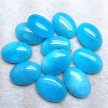 10 peças cabochões pedra jasper azul natural forma oval tamanho 18x25mm descobertas joias faça você mesmo itens exclusivos frete grátis atacado 2024 - compre barato