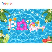 Summer Seaside Beach Pool Party Tropical Baby Birthday Backdrop Custom Photography Background For Photo Shoot Vinyl Photophone 2024 - buy cheap