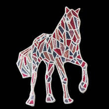 T shirt Women Biker patch color sequins 270mm Horse deal with it iron on patches for clothing fabric stickers free shipping 2024 - buy cheap