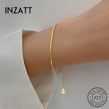 INZATT-pulsera minimalista para mujer, cadena de plata de ley 925 auténtica, joyería fina para fiesta, accesorios de oro de 18 quilates 2024 - compra barato