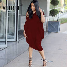 XURU Europe and America sexy strapless dress solid color new women's lantern dress  autumn loose dress 2024 - buy cheap
