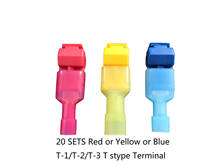 20 PCS/10 DEFINE Azul/Vermelho/Amarelo Tipo de Emenda Rápida Friso Do Terminal Conector do Fio Conveniente Para 1.2 -Linha 2.5 milímetros FreeShipping T1 T2 T3 2024 - compre barato