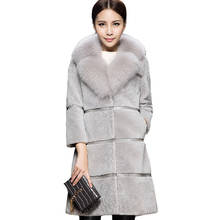 Женское зимнее пальто с воротником из искусственного лисьего меха, сезон 2019 2024 - купить недорого