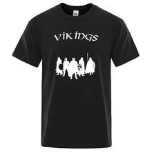 Модная мужская футболка с принтом odin Vikings Lagertha, летняя хлопковая футболка в стиле хип-хоп Harajuku, уличная одежда с коротким рукавом, мужские топы 2024 - купить недорого