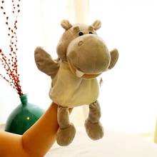 30cm Grey Color Hippo Plush Hand Puppet, Baby Kids Plush Toy Doll Gift Free Shipping 2024 - buy cheap