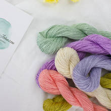 100% natural Linen Lace yarn Hand Knitting DIY Crochet Yarn Lace shawl wool mercerized medium fine line scarf thread yarn 2024 - buy cheap
